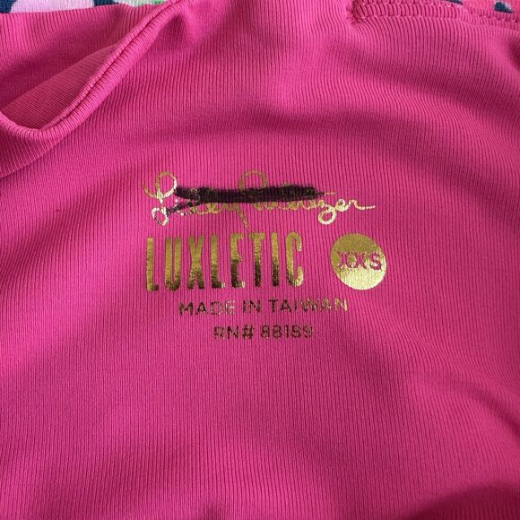 Lilly Pulitzer Leggings XXS Luxletic Crop Weekender Sweet Escape High Rise Macaw - Picture 5 of 7